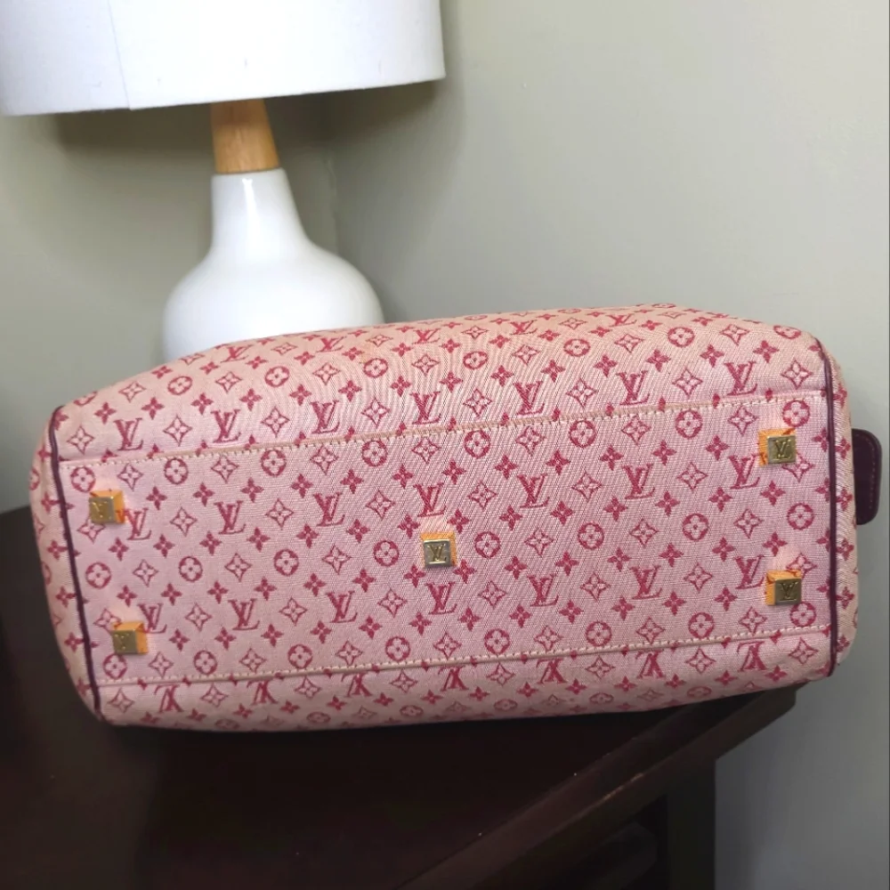 Louis Vuitton Denim Min Lin Josephine GM Bordeaux Monogram, Red - Picture 7 of 11